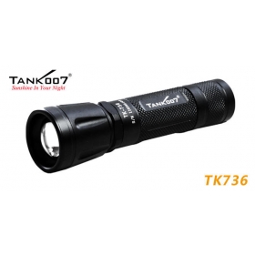 IPC TANK007 TK736 CREE XP-G R5 300Lumen 5 MODE cree led Torch Zoom cree led flashlight torch light