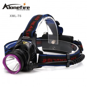 AloneFire HP81 2000LM Headlamp CREE Headlight XML-T6 3modes Waterproof Rechargeable XM-L T6 LED light