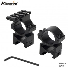 Alonefire MD3004 1pair 25.4mm Scope Mount Riflescope Rings Mount 21mm Dovetail Scope rail / 20mm Picatinny For Rifle Hunting