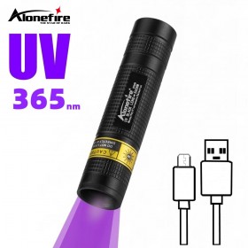 Alonefire SV108 365 UV Flashlight Ultraviolet Black Light Invisible Ink Marker Cat Pet Urine Stains Money Scorpion Fluorescent Detection Lamp