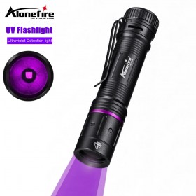 Alonefire P67 Mini Black Light 365nm UV Flashlight 395nm Ultraviolet Totch Pet Urine Stain Bugs bed Scorpions Money Amber Detector Lamp