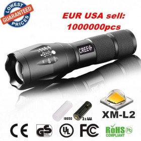 UltraFire E17 CREE XM-L2 2000Lumens cree led Torch Zoomable cree LED Flashlight Torch light For 3xAAA or 1x18650 Rechargeable batteries