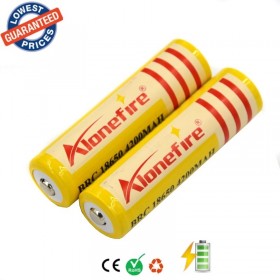 AloneFire 2pc High Quality 3.7V 4200mAh 18650 Li-ion Rechargeable Battery for led Flashlight
